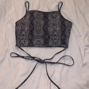 Snake print Crop Top